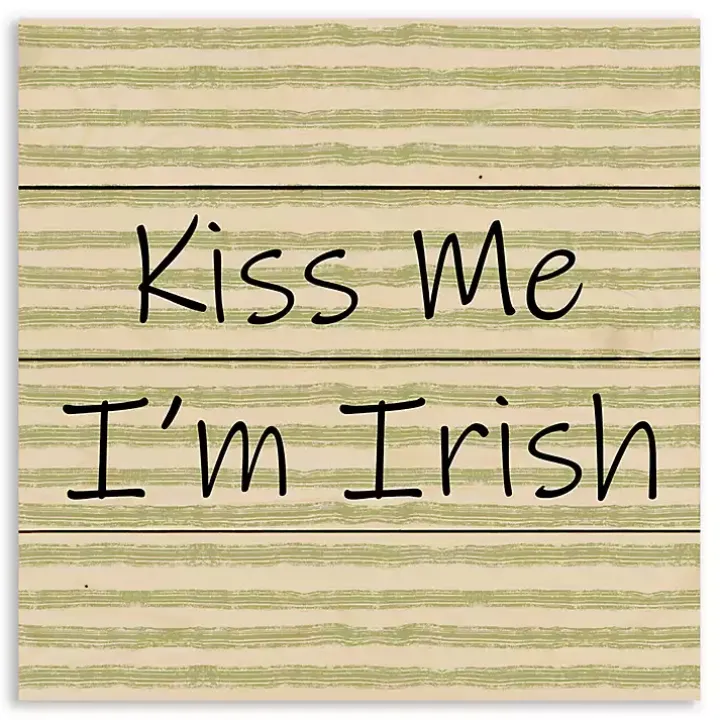 Kiss Me I'm Irish Wood Pallet Art Print