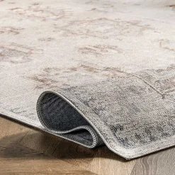 Krystin Distressed Washable Area Rug, 5x8