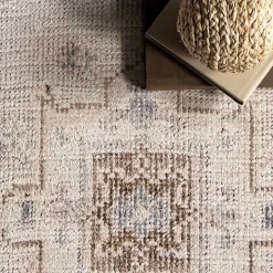 Krystin Distressed Washable Area Rug, 5x8