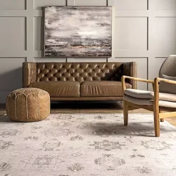 Krystin Distressed Washable Area Rug, 5x8