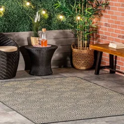 Kylie Gray Modern Abstract Outdoor Rug, 8x10