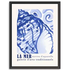 La Mer Poster I Framed Canvas Art Print