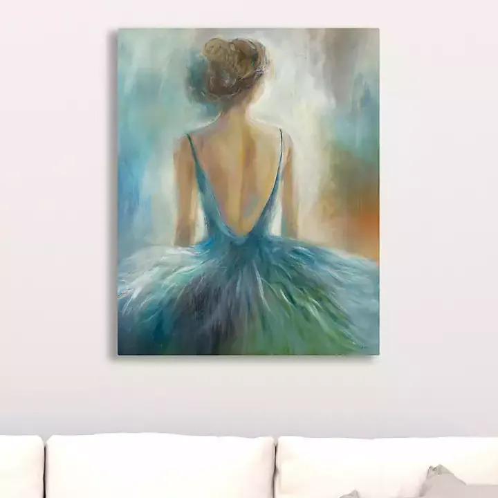 Lady in Blue Giclee Canvas Art Print