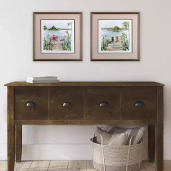 Lake Dock Framed Art Prints, Set of 2