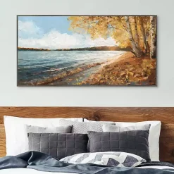 Lakeside Colors Framed Canvas Art Print