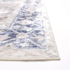 Lara Blue Medallion Washable Area Rug, 8x10