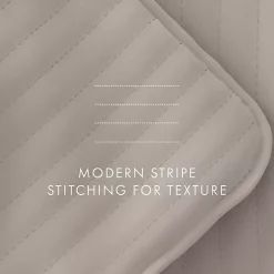 Latte Stitched Stripes 2-pc. Twin Quilt Set