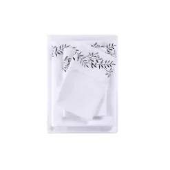 Leafy Vine Hem Microfiber 4-pc. Full Sheet Set