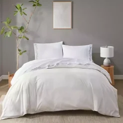 Leafy Vine Hem Microfiber 4-pc. Full Sheet Set