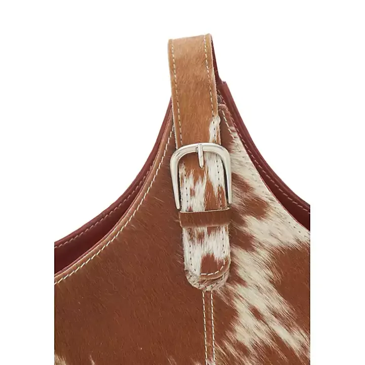 Leather Hide Modern Magazine Rack Basket