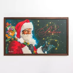 LED Believe Jolly Framed Art Print