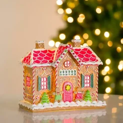 LED Gingerbread House Statue, 10 in.