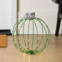 LED Green Ornament Outdoor Decoration, 14 in.