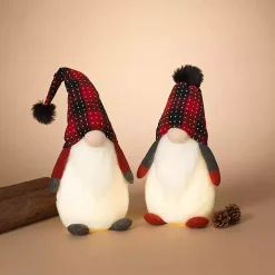 LED Plush Gnome Christmas Decorations, Set of 2