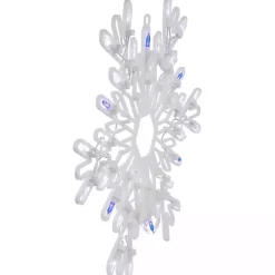 LED White and Blue Snowflake Decoration, 16 in.