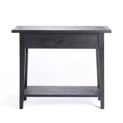 Leo Black Wood Console Table