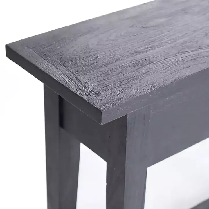 Leo Black Wood Console Table