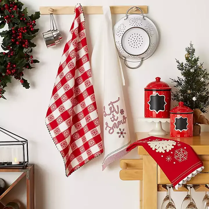 Let it Snow Kitchen Towels, Set of 3