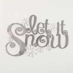 Let it Snow Metal Christmas Wall Sign