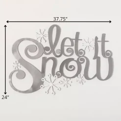 Let it Snow Metal Christmas Wall Sign