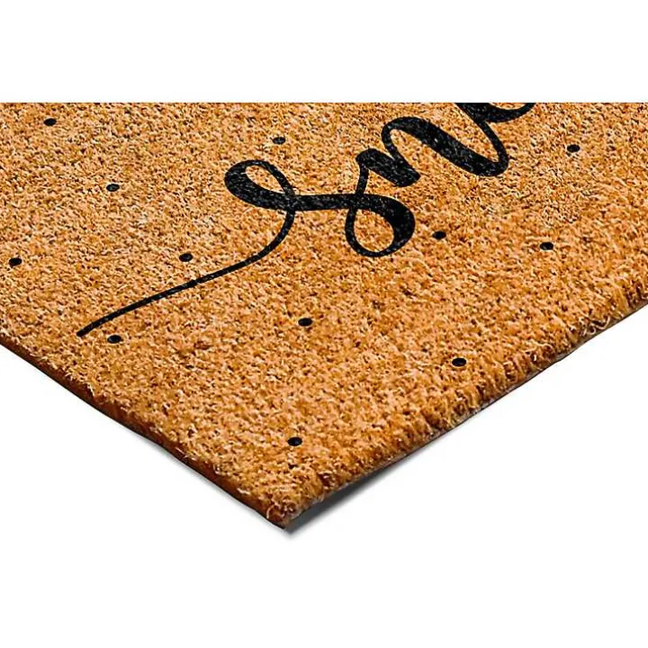 Let it Snow Polka Dot Coir Doormat
