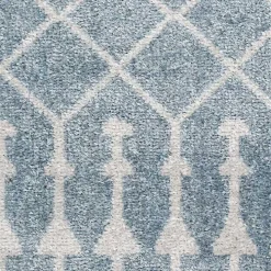 Light Blue Moroccan Washable Area Rug, 3x5