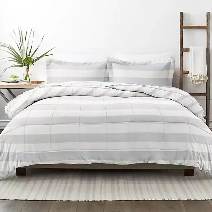 Light Blue Reversible 2-pc. Twin Comforter Set