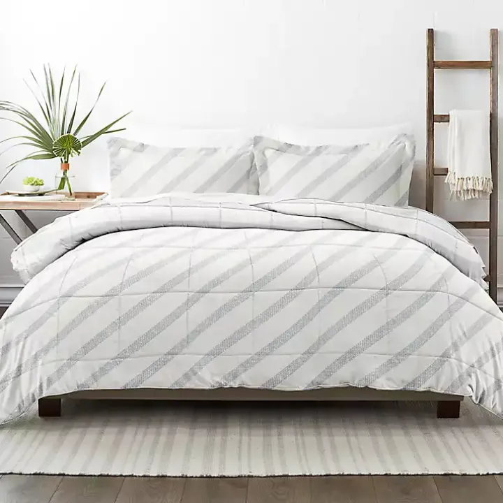 Light Blue Reversible 2-pc. Twin Comforter Set