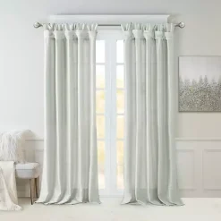 Light Blue Twist Top Curtain Panel, 108 in.