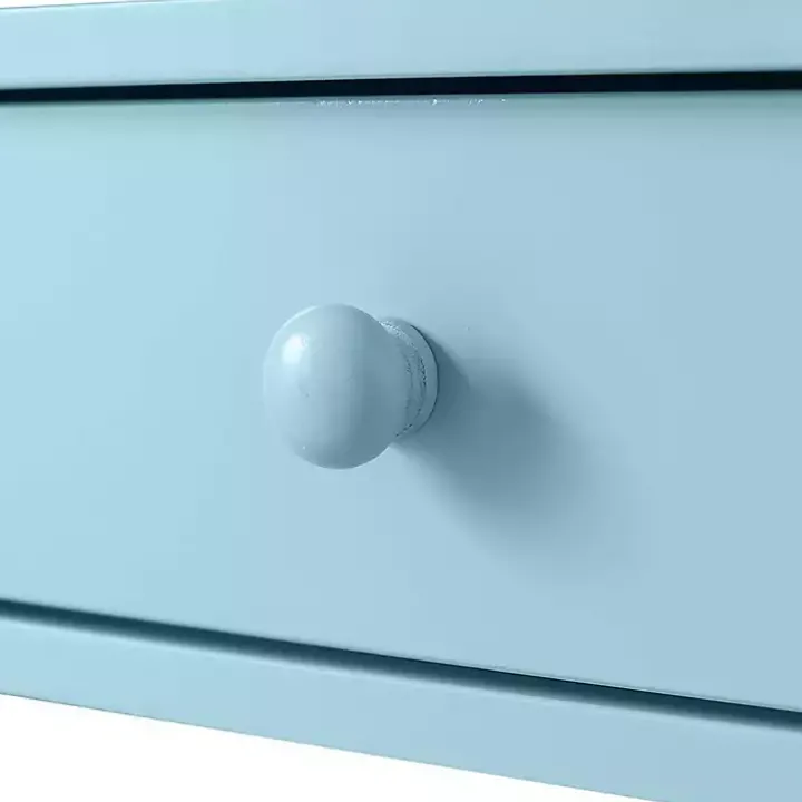 Light Blue X-Frame 2-Shelf Console Table