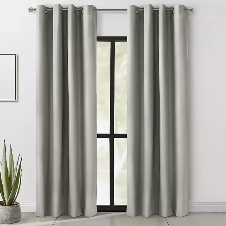 Light Gray Alpine Blackout Curtain Panel, 63 in.
