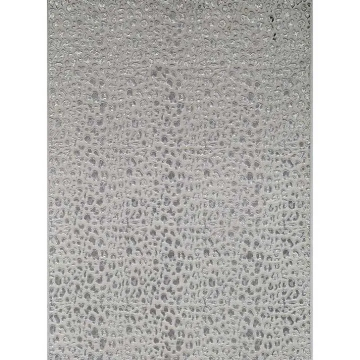 Light Gray Leopard Textured Area Rug, 8x10