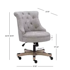 Light Gray Miller Tufted Office Chair
