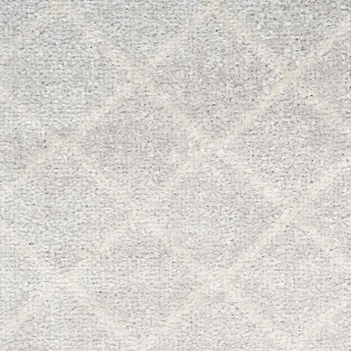 Light Gray Moroccan Washable Runner, 2x12