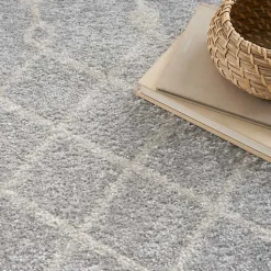 Light Gray Moroccan Washable Area Rug, 7x10