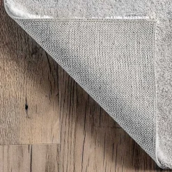 Light Gray Shag Washable Area Rug, 5x8