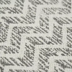 Lilia Gray Geo Stripe Flatweave Runner, 2x8