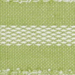 Lime Woven Stripe Reversible Outdoor Square Pillow