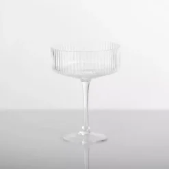 Linear Ribbed Coupe Glass