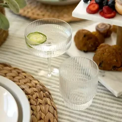 Linear Ribbed Coupe Glass