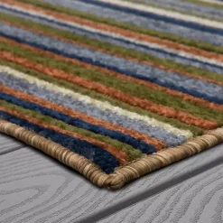 Linear Seaside Outdoor Area Rug, 6x9
