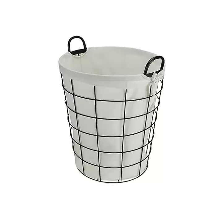 Lined Wire Basket with Handles