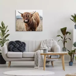 Longhorn in Tall Grass Canvas Art Print, 40x30 in.