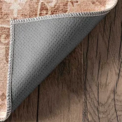 Lottie Peach Vintage Washable Area Rug, 5x8