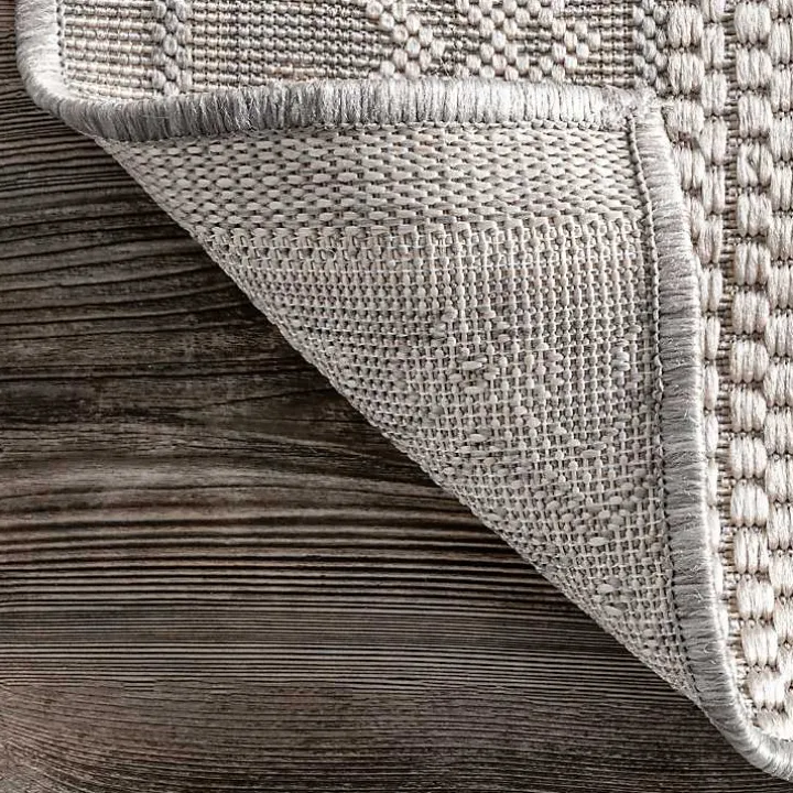 Lowden Gray Tribal Outdoor Rug, 5x8