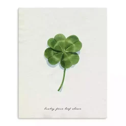 Lucky Four Leaf Clover Canvas Art Print