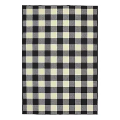 Madura Buffalo Check Outdoor Area Rug, 5x7