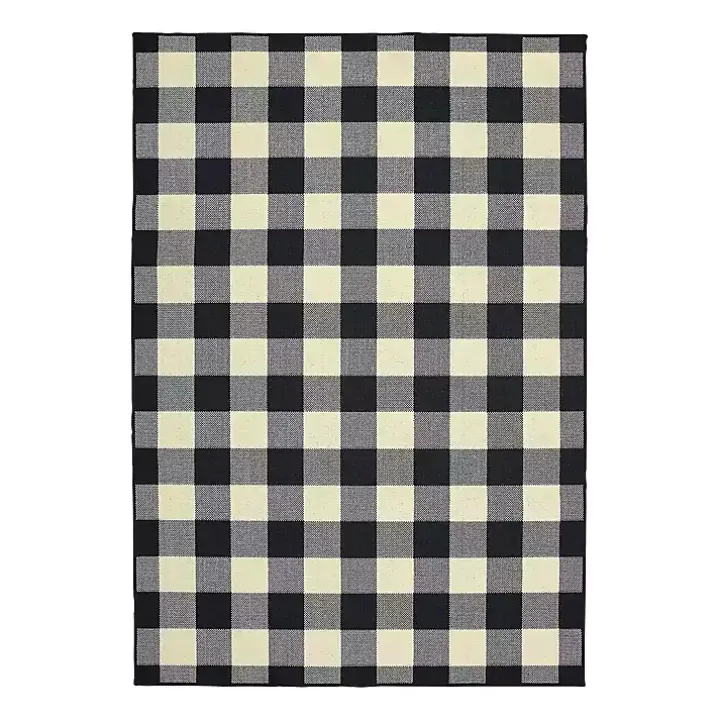 Madura Buffalo Check Outdoor Area Rug, 5x7
