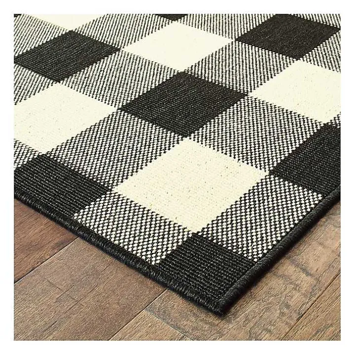 Madura Buffalo Check Outdoor Area Rug, 5x7