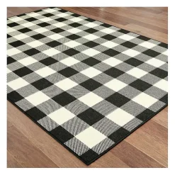 Madura Buffalo Check Outdoor Area Rug, 5x7